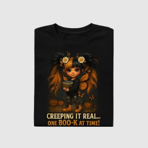 Creeping It Real… One Boo-K at a Time! | Halloween Kids’ T-Shirt